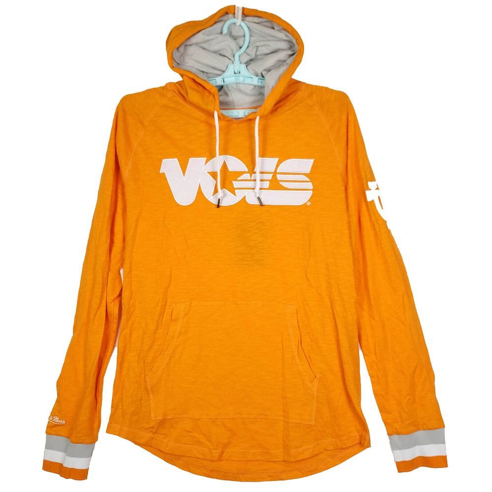 Tennessee‎ Vols Mitchell & Ness NCAA L Large Hooded Longsleeve Shirt Orange NWT